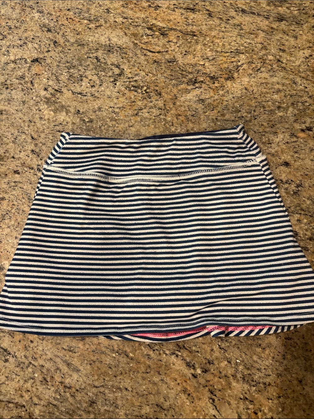 Vineyard Vines Navy and White Striped Performance Skort 4t